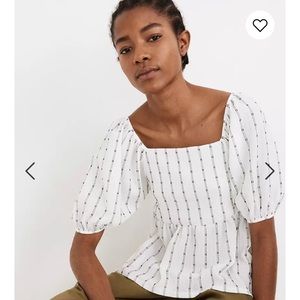 Madewell puff-sleeve empire top